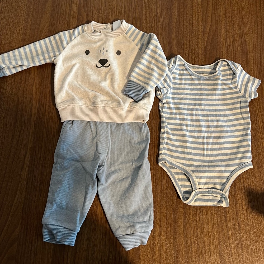 Baby Boy 3 Piece Set, 3-6 months